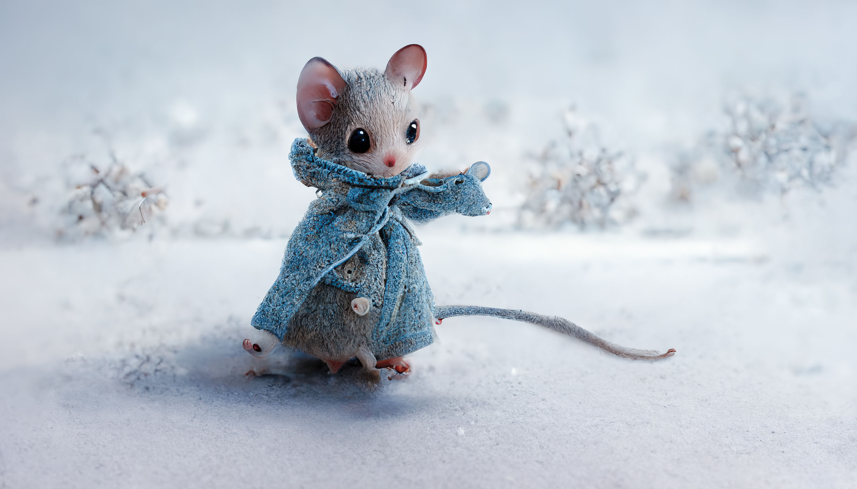 mouse in the snow